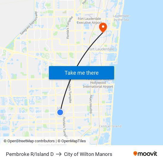 PEMBROKE R/ISLAND D to City of Wilton Manors map