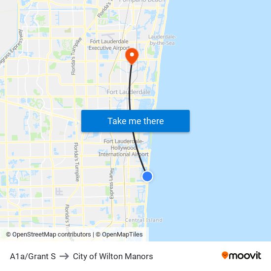 A1a/Grant S to City of Wilton Manors map