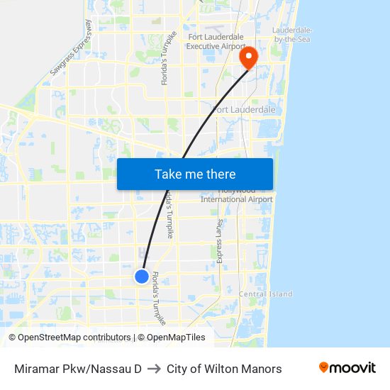 Miramar Pkw/Nassau D to City of Wilton Manors map