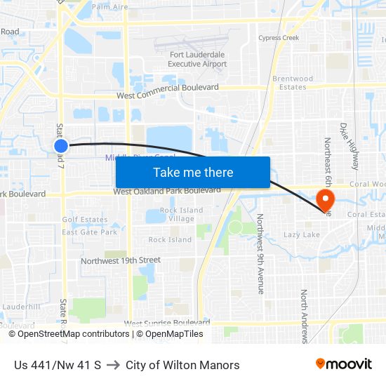 Us 441/Nw 41 S to City of Wilton Manors map