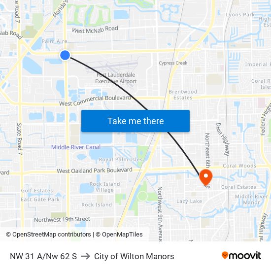 NW 31 A/Nw 62 S to City of Wilton Manors map