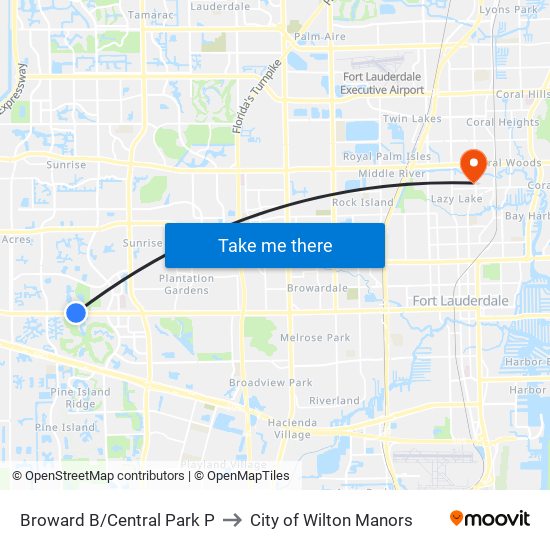 Broward B/Central Park P to City of Wilton Manors map