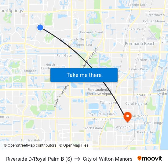 Riverside D/Royal Palm B (S) to City of Wilton Manors map