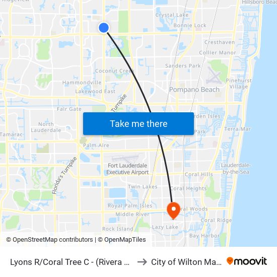 Lyons R/Coral Tree C - (Rivera Palms) to City of Wilton Manors map