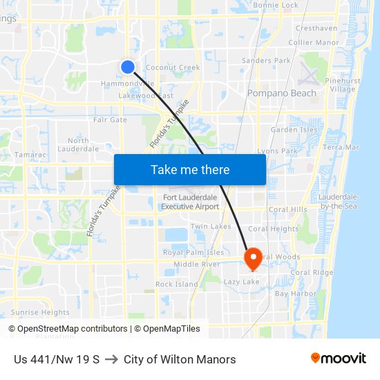 Us 441/Nw 19 S to City of Wilton Manors map