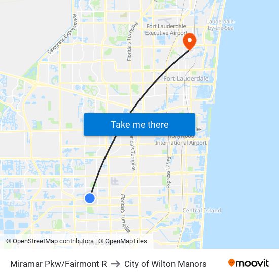 Miramar Pkw/Fairmont R to City of Wilton Manors map