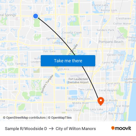 Sample R/Woodside D to City of Wilton Manors map