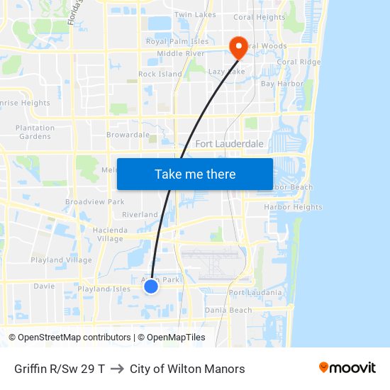 GRIFFIN R/SW 29 T to City of Wilton Manors map