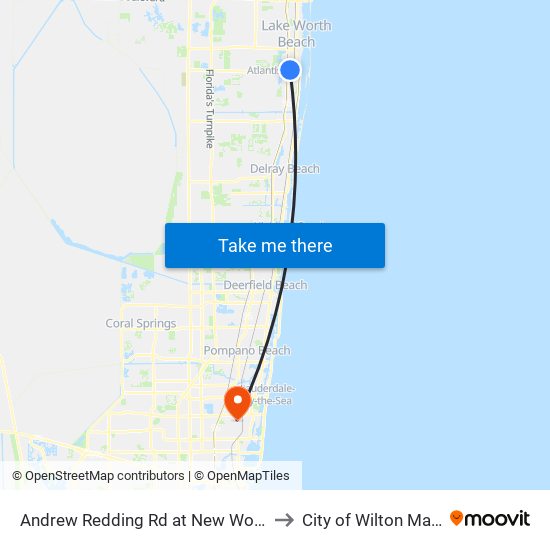 Andrew Redding Rd at New World Ave to City of Wilton Manors map