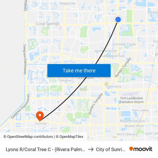 LYONS R/CORAL TREE C - (RIVERA PALMS) to City of Sunrise map