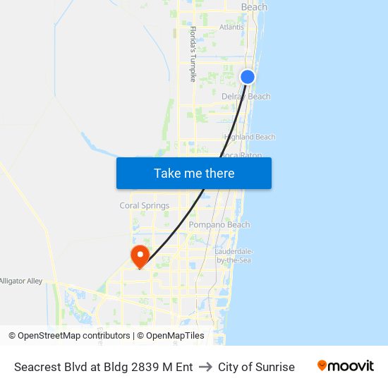 SEACREST BLVD at  BLDG 2839  M ENT to City of Sunrise map