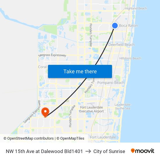 NW 15TH AVE at DALEWOOD BLD1401 to City of Sunrise map