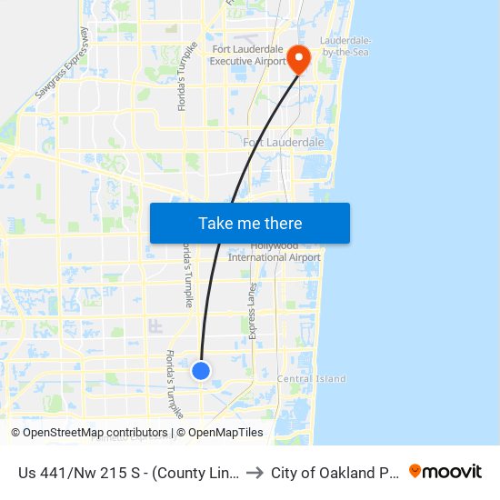 Us 441/Nw 215 S - (County Line R) to City of Oakland Park map