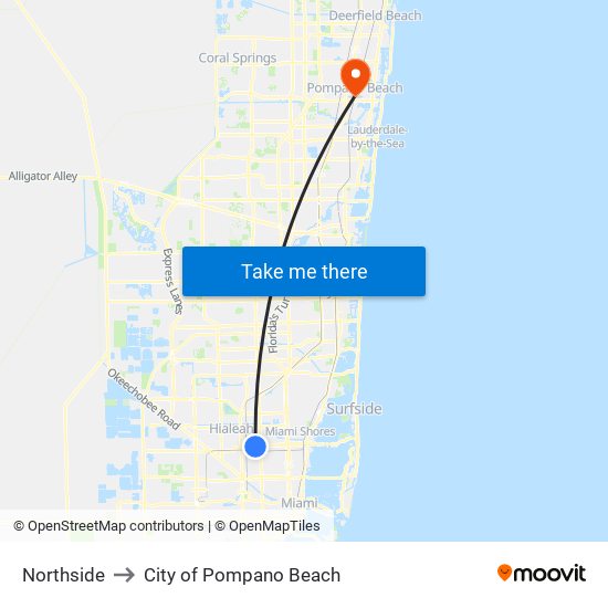 Northside to City of Pompano Beach map