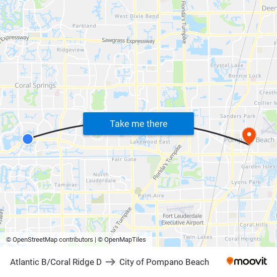 Atlantic B/Coral Ridge D to City of Pompano Beach map