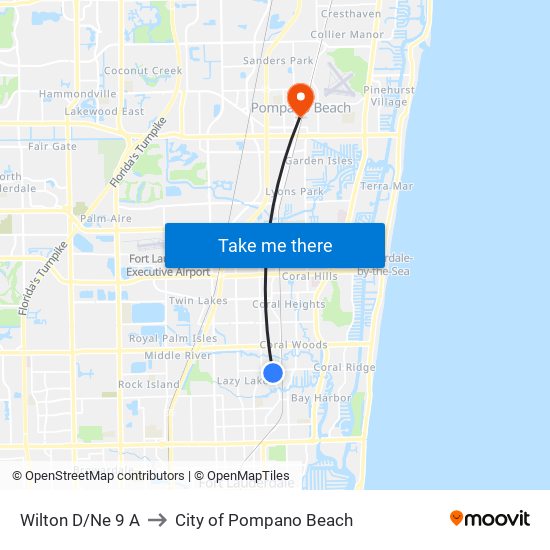 WILTON D/NE 9 A to City of Pompano Beach map