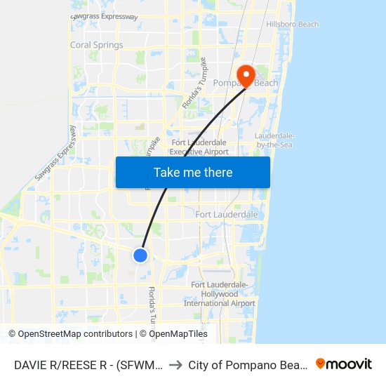 DAVIE R/REESE R - (SFWMD) to City of Pompano Beach map