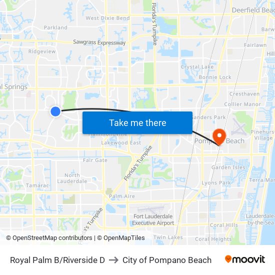 Royal Palm B/Riverside D to City of Pompano Beach map