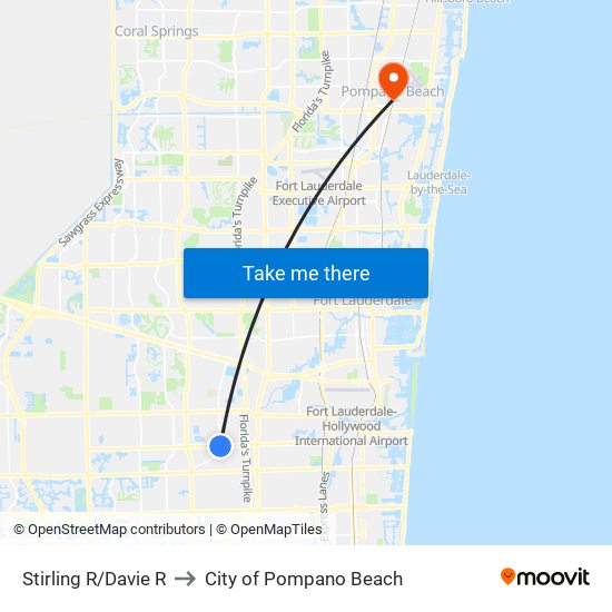 STIRLING R/DAVIE R to City of Pompano Beach map