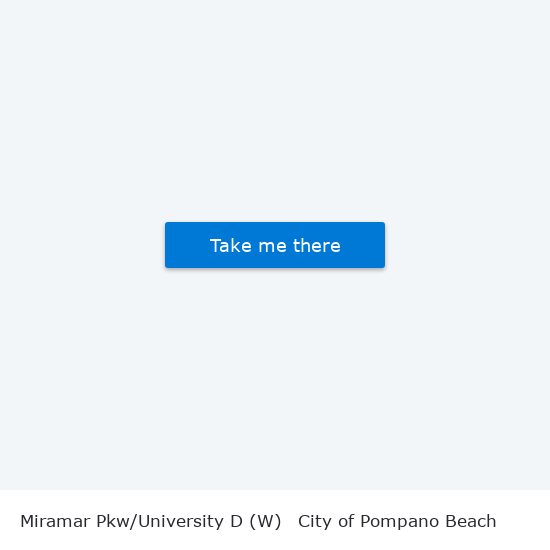Miramar Pkw/University D (W) to City of Pompano Beach map