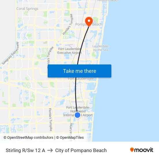 Stirling R/Sw 12 A to City of Pompano Beach map