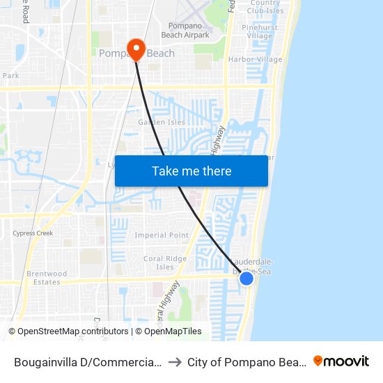 Bougainvilla D/Commercial B to City of Pompano Beach map