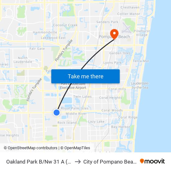 OAKLAND PARK B/NW 31 A (W) to City of Pompano Beach map