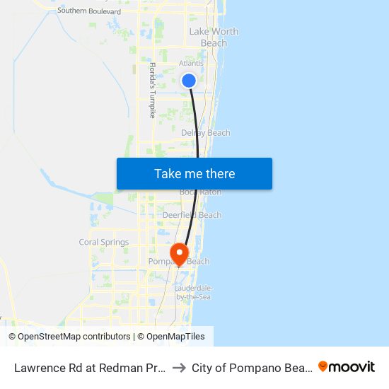 Lawrence Rd at  Redman Prwy to City of Pompano Beach map