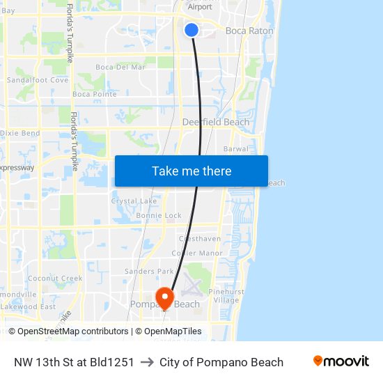 NW 13TH ST at  BLD1251 to City of Pompano Beach map