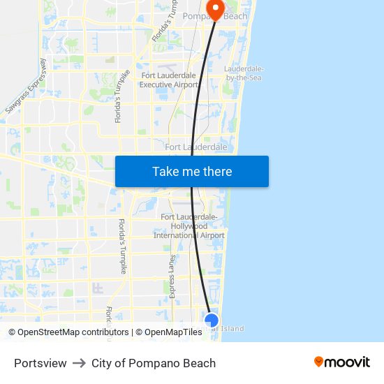 Portsview to City of Pompano Beach map