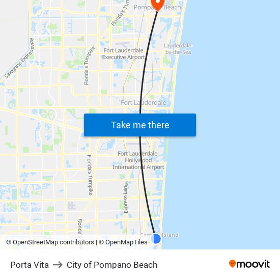 Porta Vita to City of Pompano Beach map