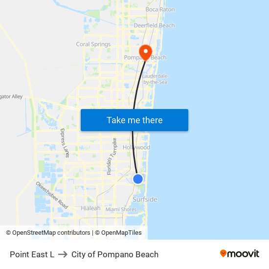 Point East L to City of Pompano Beach map