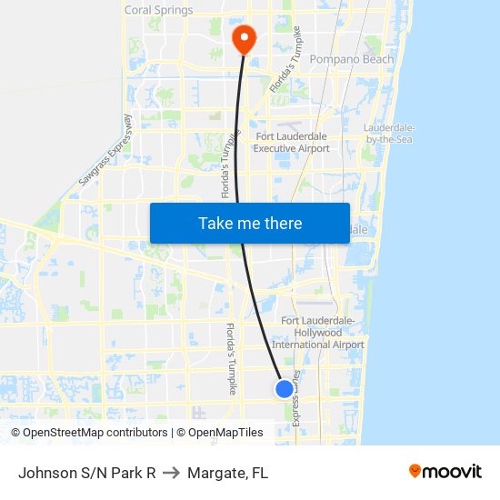 JOHNSON S/N PARK R to Margate, FL map