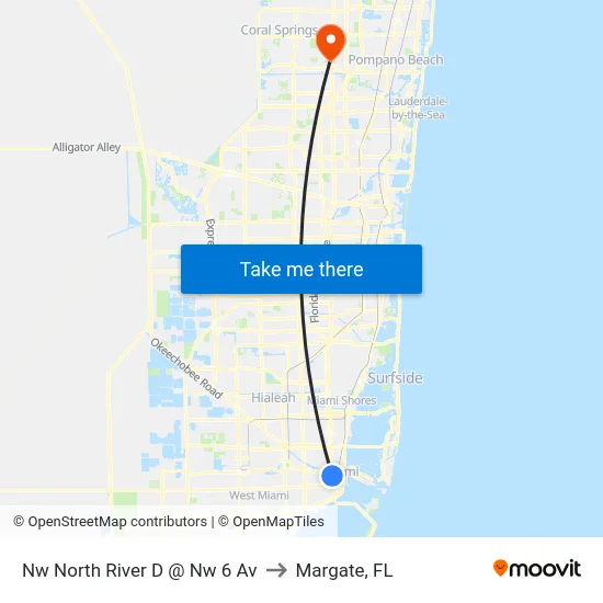 Nw North River D @ Nw 6 Av to Margate, FL map