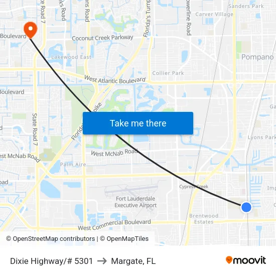 Dixie Highway/# 5301 to Margate, FL map