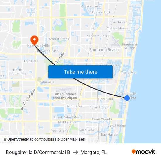 Bougainvilla D/Commercial B to Margate, FL map