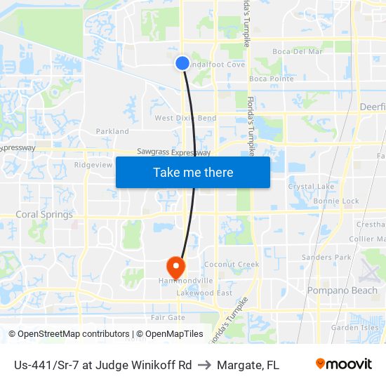 US-441/SR-7 at JUDGE WINIKOFF RD to Margate, FL map