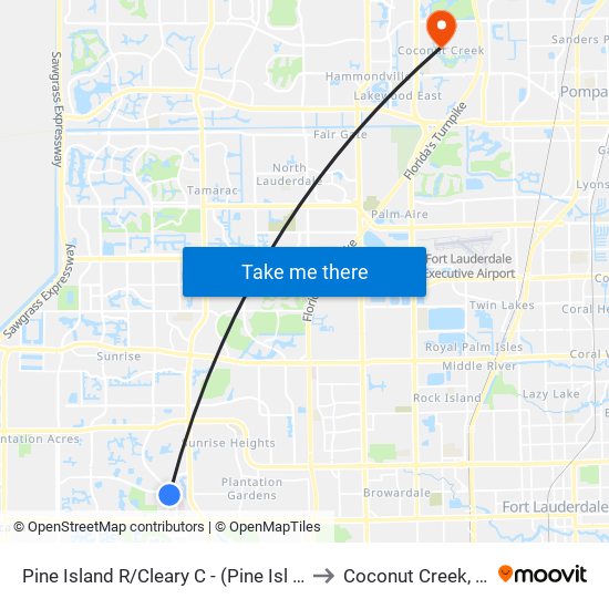 Pine Island R/Cleary C - (Pine Isl Vl) to Coconut Creek, FL map