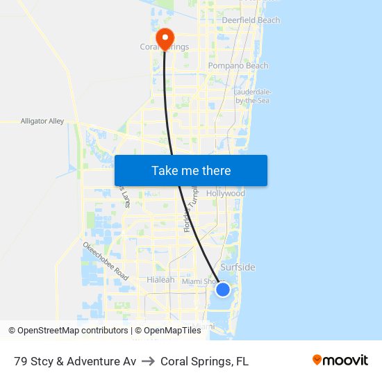 79 Stcy & Adventure Av to Coral Springs, FL map