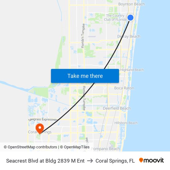 Seacrest Blvd at  Bldg 2839  M Ent to Coral Springs, FL map