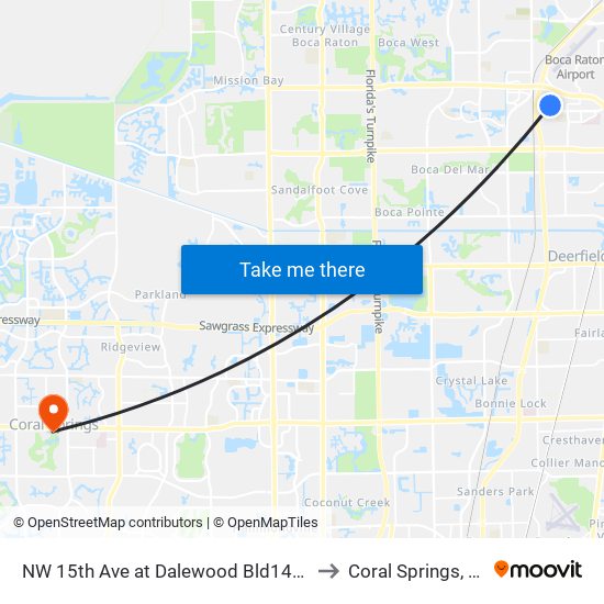 NW 15th Ave at Dalewood Bld1401 to Coral Springs, FL map