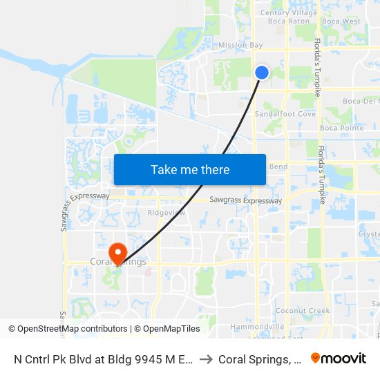 N Cntrl Pk Blvd at Bldg 9945 M Ent to Coral Springs, FL map