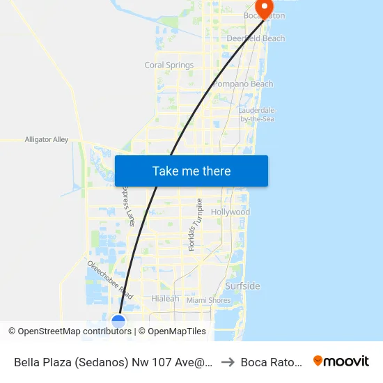 Bella Plaza (Sedanos) Nw 107 Ave@nw 58 St to Boca Raton, FL map