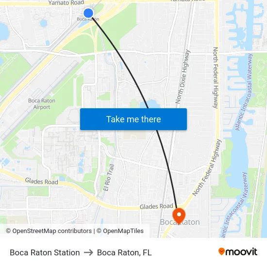 Boca Raton Station to Boca Raton, FL map