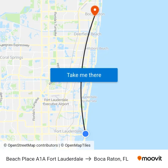 Beach Place A1A Fort Lauderdale to Boca Raton, FL map