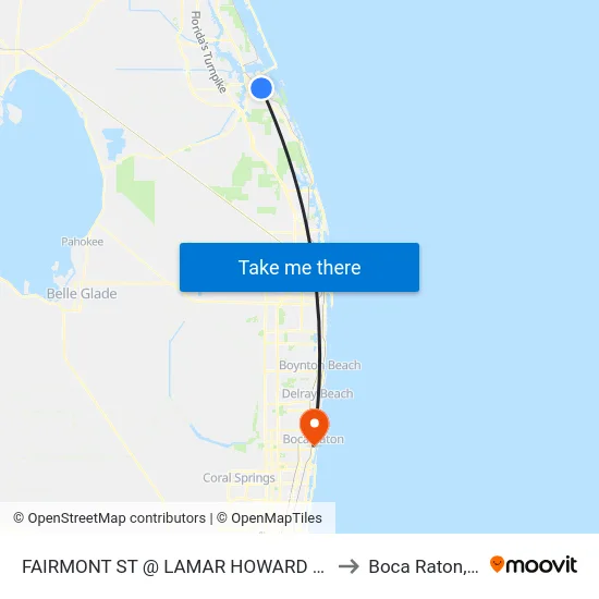 FAIRMONT ST @ LAMAR HOWARD PARK to Boca Raton, FL map