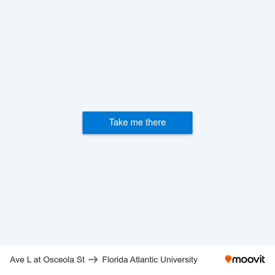 Ave L at Osceola St to Florida Atlantic University map