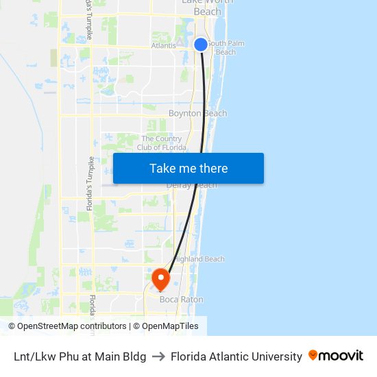Lnt/Lkw Phu at Main Bldg to Florida Atlantic University map