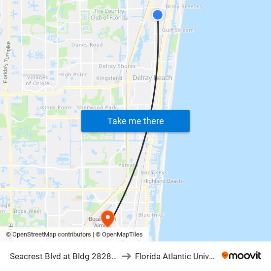 Seacrest Blvd at Bldg 2828 N Ent to Florida Atlantic University map