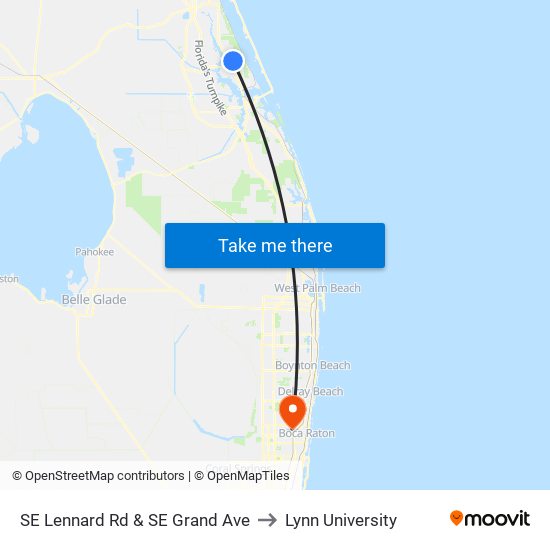 SE Lennard Rd & SE Grand Ave to Lynn University map